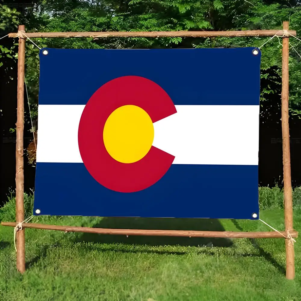 state emblem token C-Colorado Flags Borderless four-ring ornament indoor outdoor decoration effortless to hang