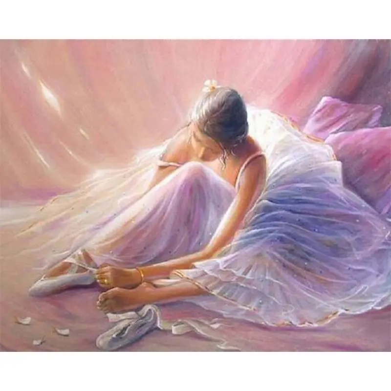 GATYZTORY 60x75cm Acryl Malerei Durch Zahlen Für Erwachsene Bild Zeichnung Ballett Tänzer Bilder Durch Zahlen Wand Dekor töten Zeit
