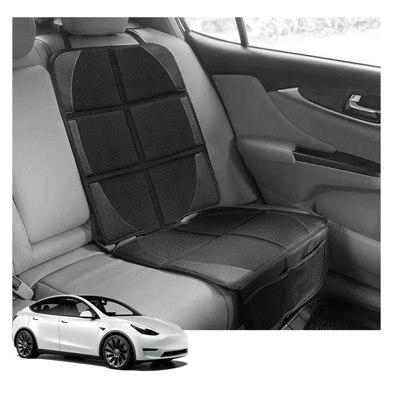 Car Protector Cover for Tesla Model 3 Y 2026 2025 Oxford PU Leather Mats Child Baby Seat Anti-slip Mat Kids Protection Cushion