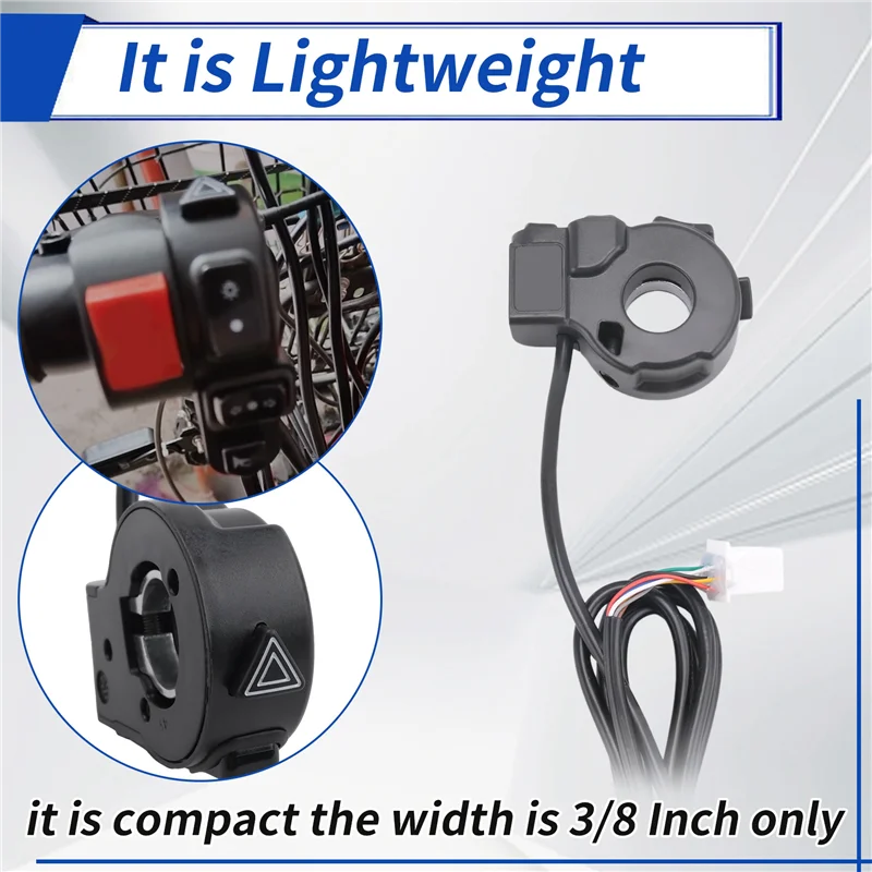 3 In1 Motorcycle Switch ATV Quad Headlights Turn Signal Horn ON/OFF Button For 22Mm Handlebars-X59A