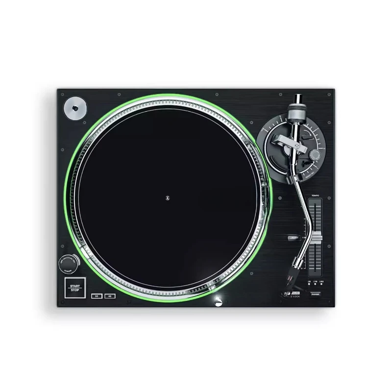

Professional turntable with real quartz lock and RGB LED light ring