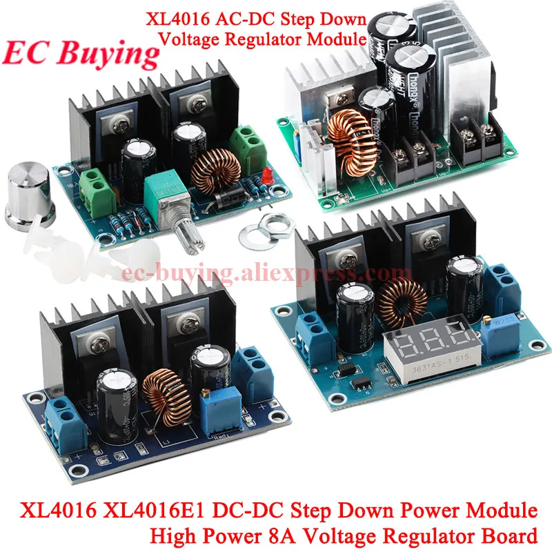 XL4016 XL4016E1 DC-DC Step Down Buck Power Supply Module 200W 180KHz High Power 8A Voltage Regulator Board XH-M401 M404
