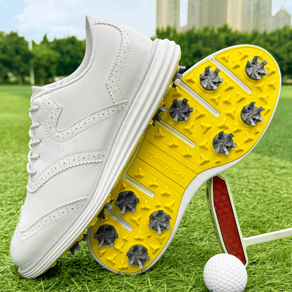 

New Professional Golf Shoes Men Spikes Golf Footwears Male Walking Sneakers