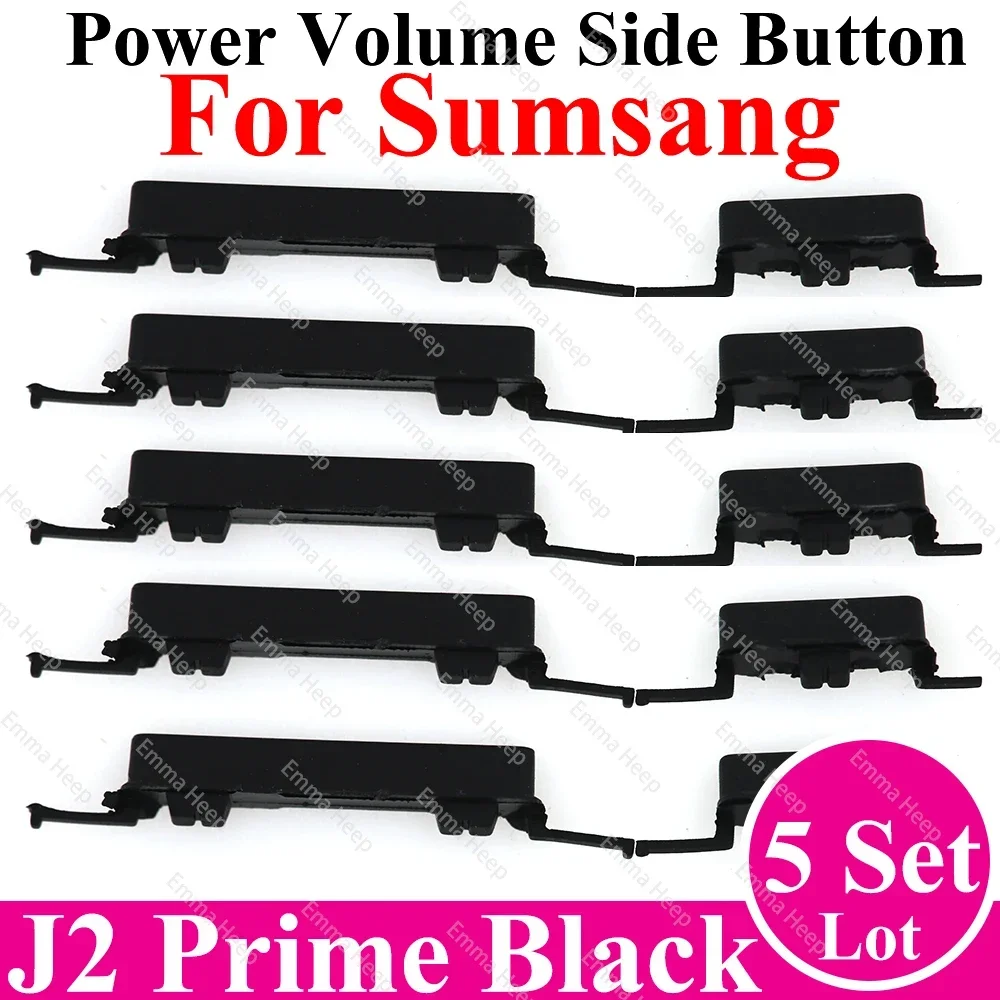 5pcs Volume Power Button Side Key For Samsung J2 Prime J3 J4 Plus J5 J7Power Volume On Off Up Down Housing Side Keys Repair Part