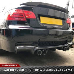 Rear Bumper Carbon Fiber/ FRP Car Rear Bumper Lip Spoiler Diffuser for BMW E92 Coupe E93 Convertible M3 2008 - 2013 Non 4 Door
