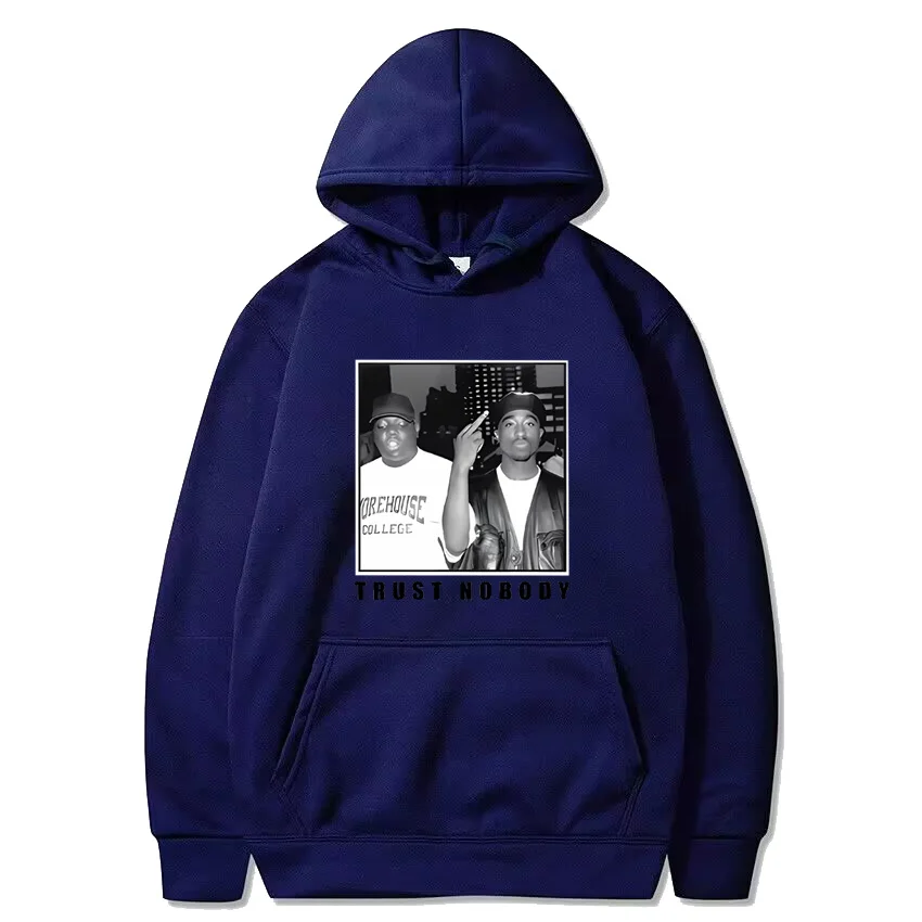 Gangsta Rapper 2pac Unisex Mode lässig Hoodie Männer Frauen Gangsta Vintage Streetwear Langarm übergroße Kapuze Sweatshirt