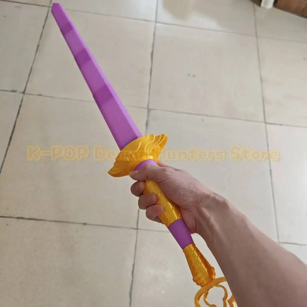 New Rumi Cosplay 3D Printed Long Knife Girls Group Roleplay Sword Ornament Props Demons Hunter KPop Costume Accessories