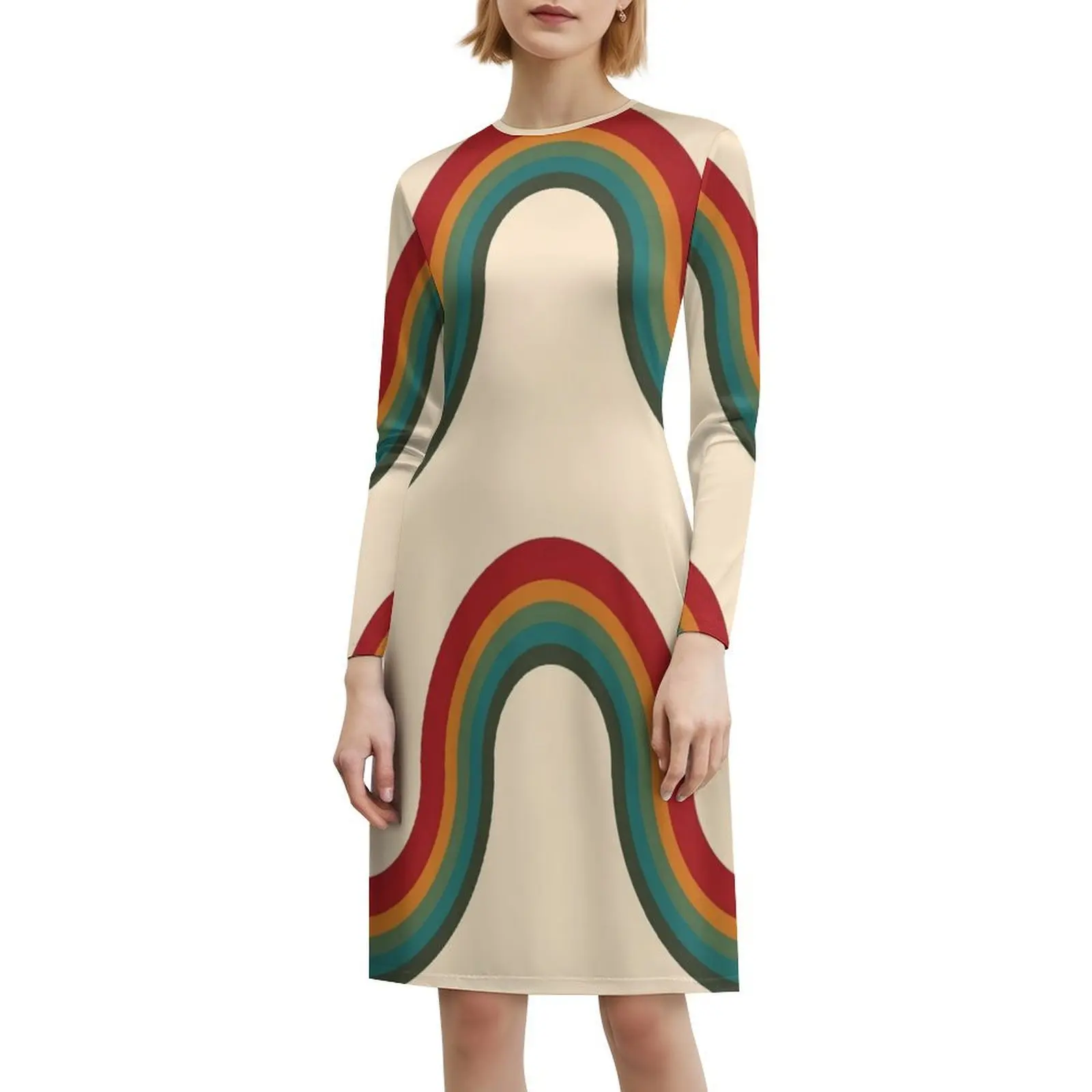 70S ريترو ستايل المشارب الأزهار سموك فستان للنساء الربيع الصيف فستان كاجوال للحزب ريترو 70 S المشارب نمط خمر