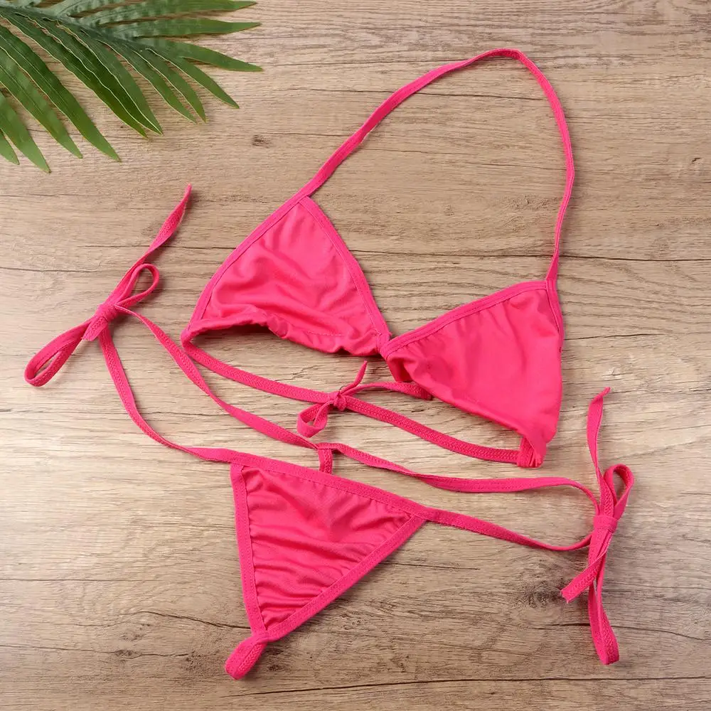 Solid Color Backless Adjustable Sexy Bra Set Underwear Panties Bralette