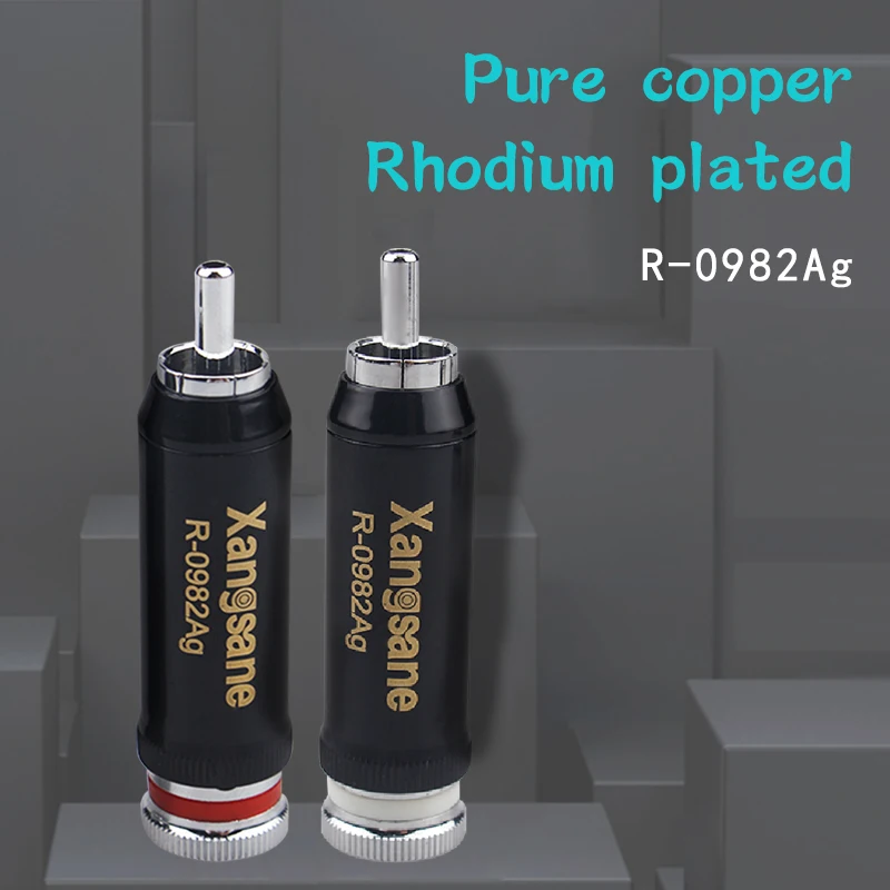4pcs from gold-plated/rhodium-plated self-locking RCA lotus HiFi audio signal cable plug fever audio DIY accessories