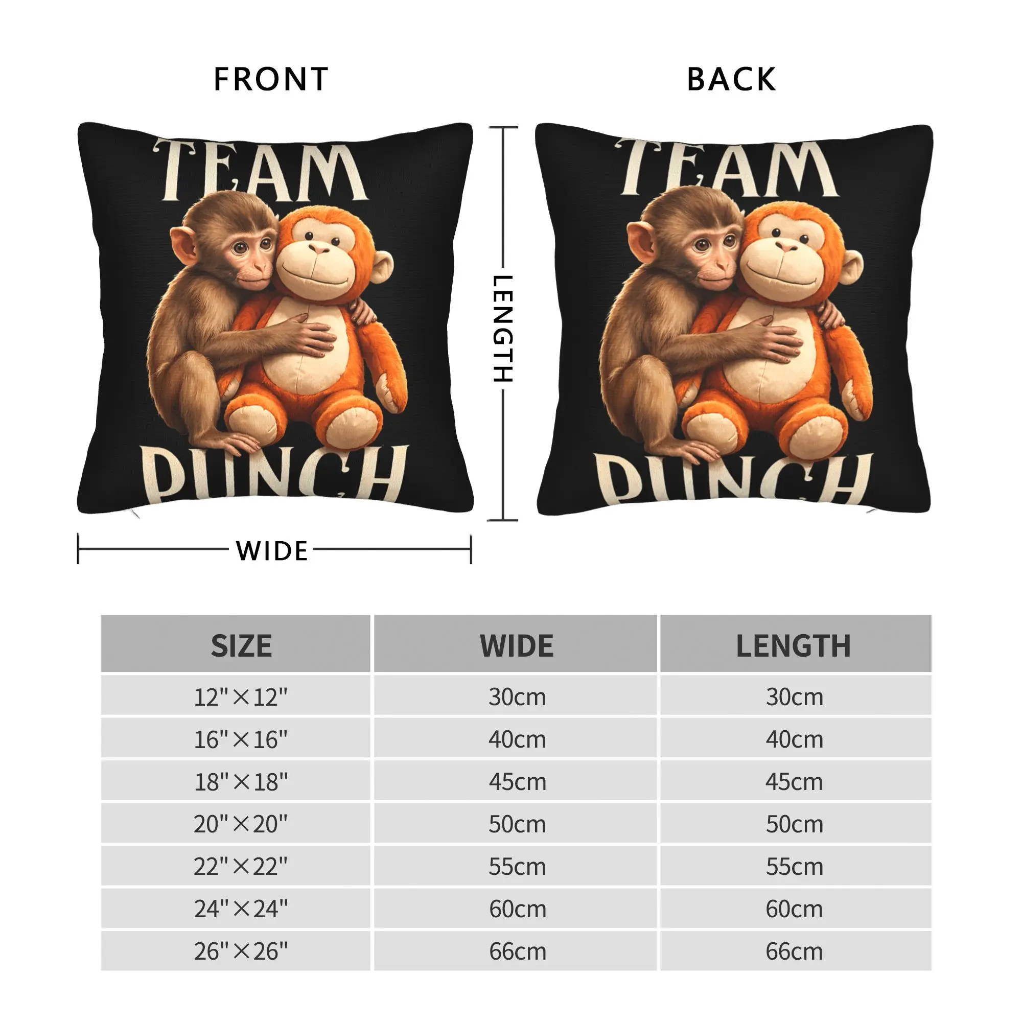 Pillow Case Baby Monkey Punch Team Punch Comfy  Pillow Cover For Chair Sofa Home Decor Cute Funny Pillowcases