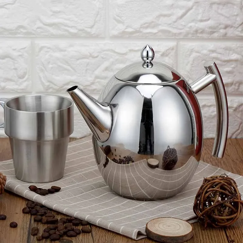 Tea Infuser Teapot With Infuser for Tea Teapots to Boil Water Kettle Stainless Steel Set Chinese Strainer Teaware Kitchen Dining