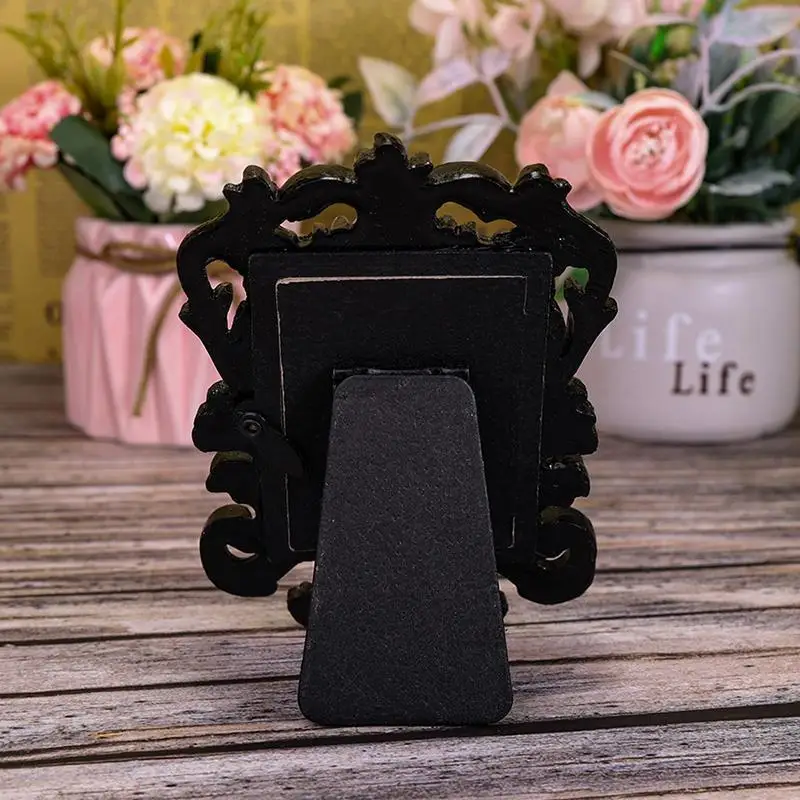 1pc Picture Frame Antique Style Floral Embossed Frame Baroque Photo Frame For Home Office Living Room Hallway Decoration