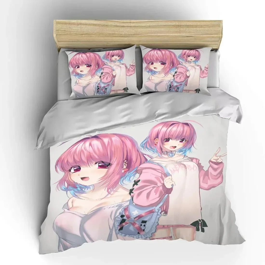 

Japanese 3D Anime Moe Double Bed Duvet Cover Bed European Bedding Sets Home Textiles Luxury Pillow Cases Bedroom Bedding Sets