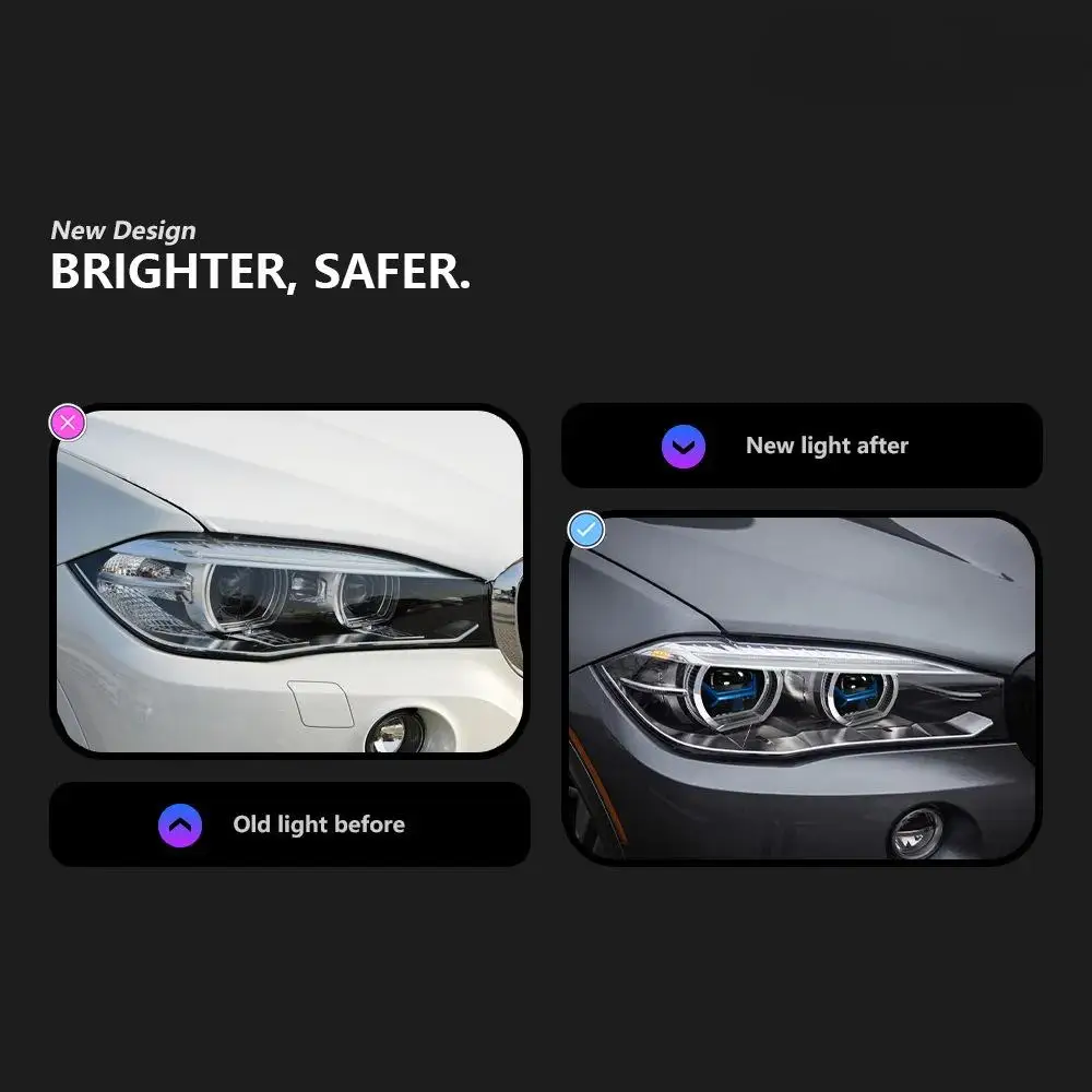 Applicable for 2014-2018 F15/F16 12V New Universal Fitment Headlight Modification Laser Lens Assembly Daytime Running Lights