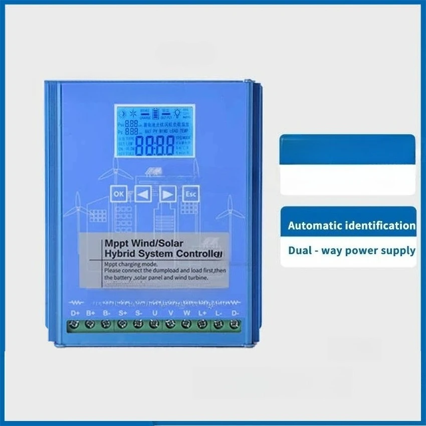 Wind Solar Hybrid Charge Controller Wind 1000W & Solar 1000W 12/24V/48V Automatic Hybrid Controller With Dump Load Resistor
