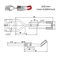 1pc Quick Toggle Clip Clamp Woodwork Lever Clamp Horizontal Toggle Clamp Quick-Release Workbench Clamping Tool