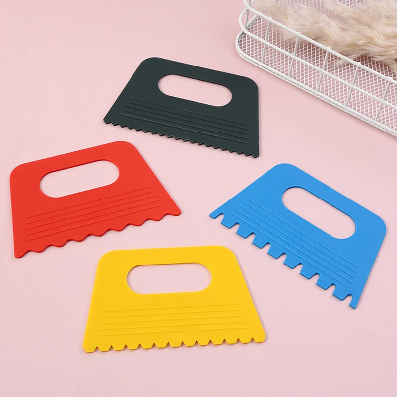 Plastic Comb Paint Watercolor Brush Scraper Art Tool Silica Gel Scrubbing Four Styles