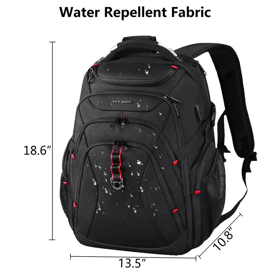 Travel Laptop Backpack 17.3 Inch XL Computer Backpack with Hard Shell Saferoom RFID Pockets WaterRepellent Business College Dayp