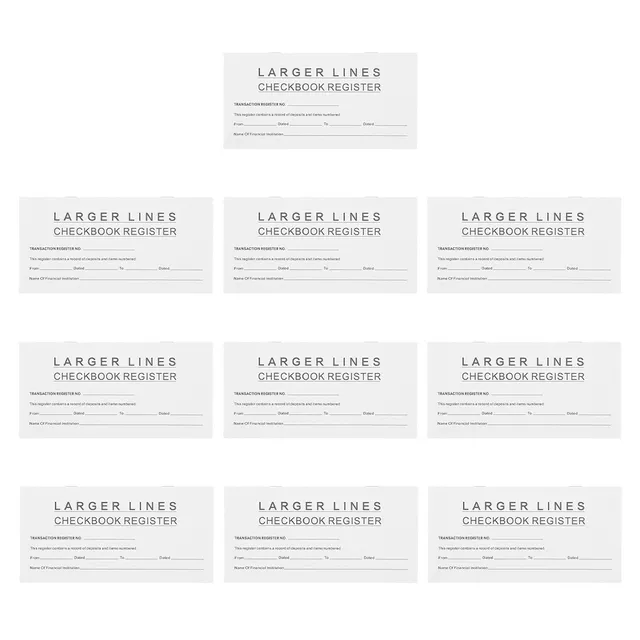 10Pcs Blank Checkbook Register Ledger Book for Personal Financial Tracking Portable Accounting Notebook with 2024-2026 Calendar 6 10Pcs Blank Checkbook Register Ledger Book for Personal Financial Tracking Portable Accounting Notebook with 2024-2026 Calendar 6