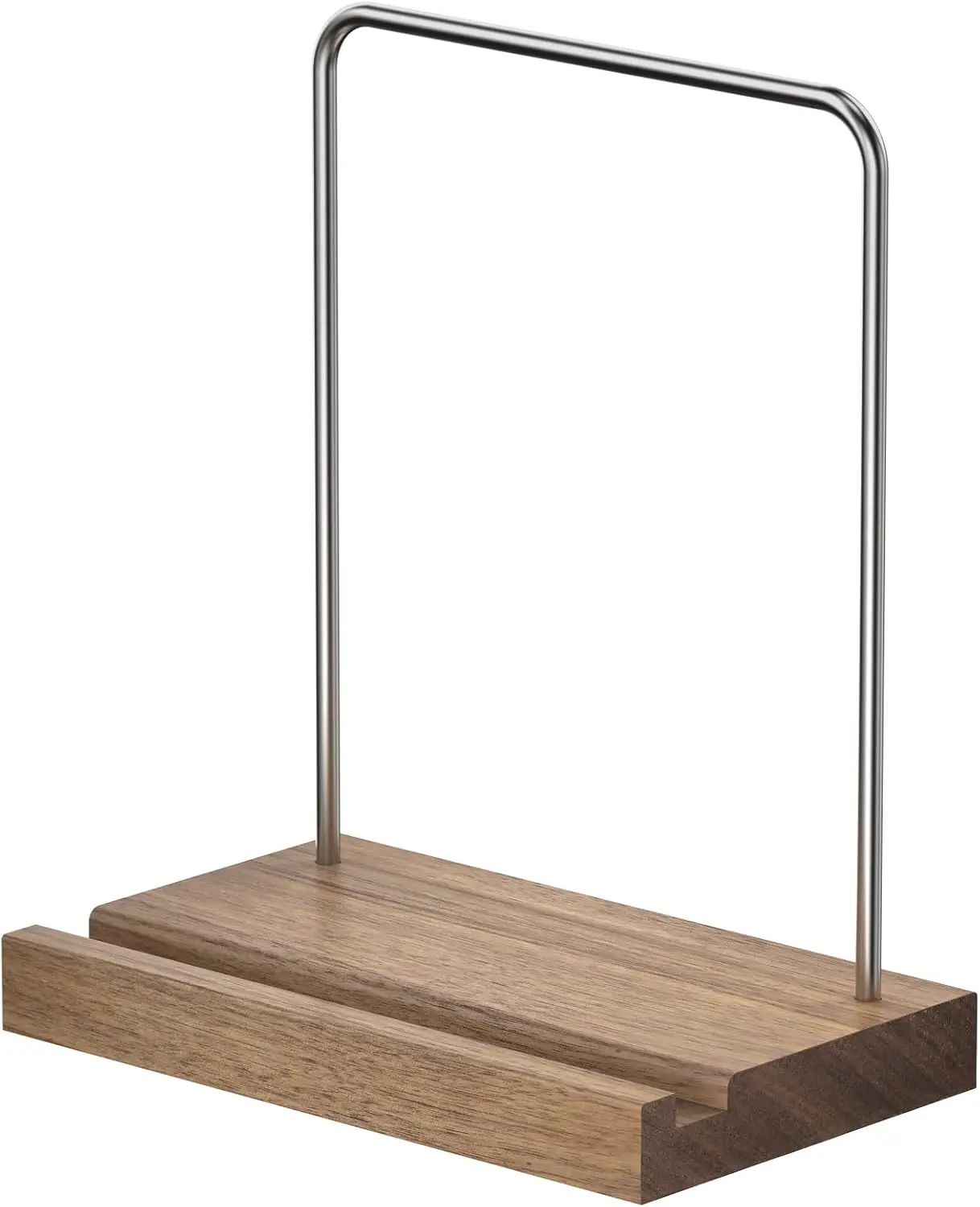 

Now Playing Vinyl Record Stand, Display Holder for Albums and LP Storage, Holds Any Size Records (Walnut)