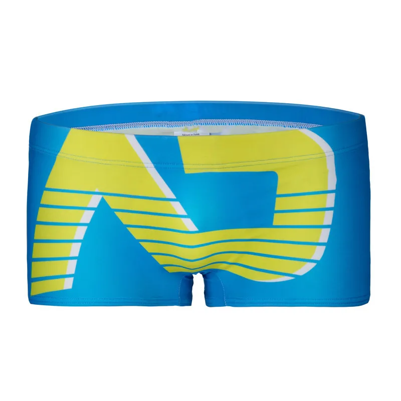 سروال سباحة رجالي منخفض الخصر ، ملابس سباحة سريعة الجفاف ، شورت مطبوع رقمي ، ملابس سباحة على شكل كوب ، زاوية مسطحة ، مثير