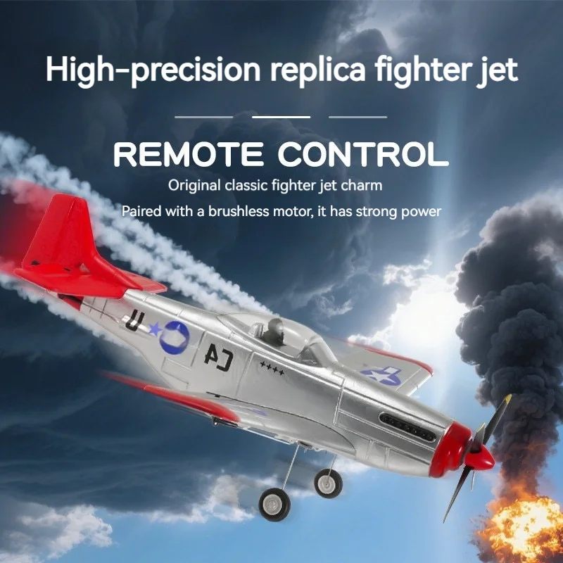 Nuovo Fx9501 Aereo telecomandato a quattro canali Brushless P51 Mustang Fighter Modello ad ala fissa Giocattolo resistente agli urti