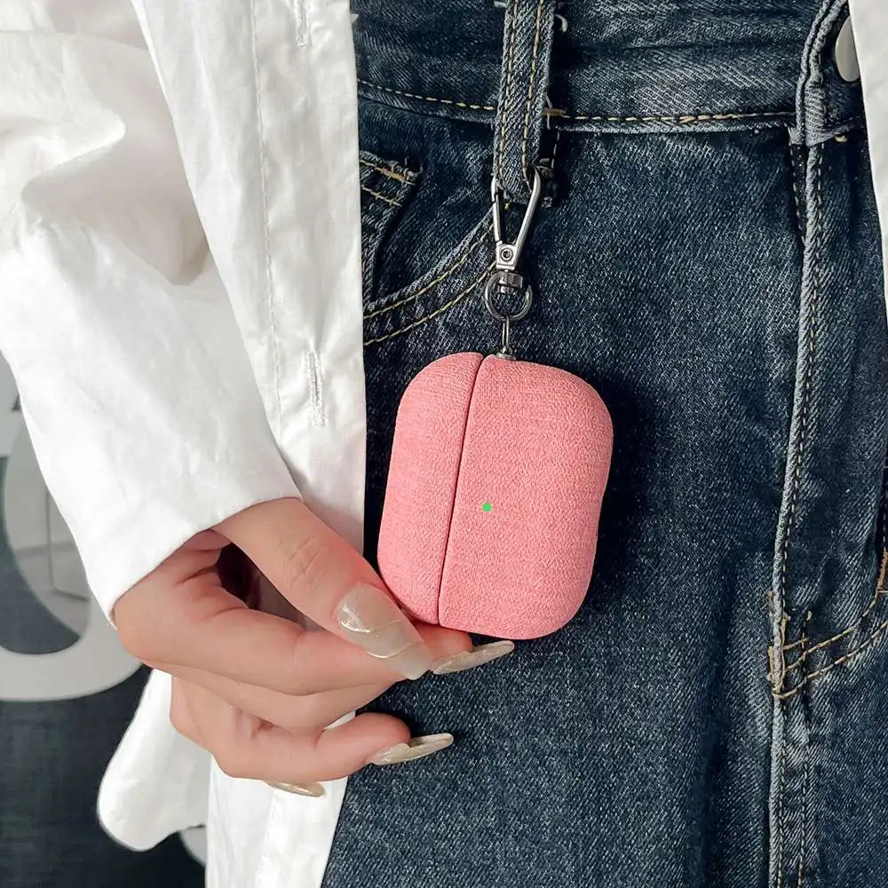 Italian Cloth Grain Earphone Case For Airpods Pro 2 For Airpods Pro 3 Airpods 4 3 Luxury Hard All Inclusive Cover Accessories