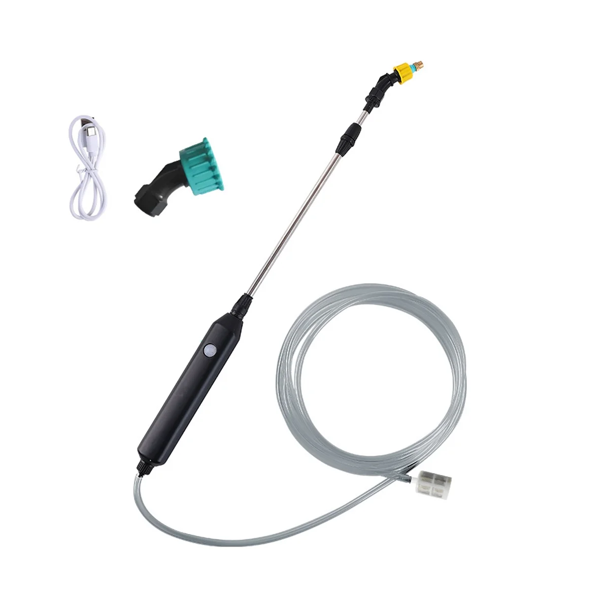 Electric Garden Sprayer, Portable Battery Powered Watering Wand, Rechargeable Plant Spray Mister with Telescopic Wand