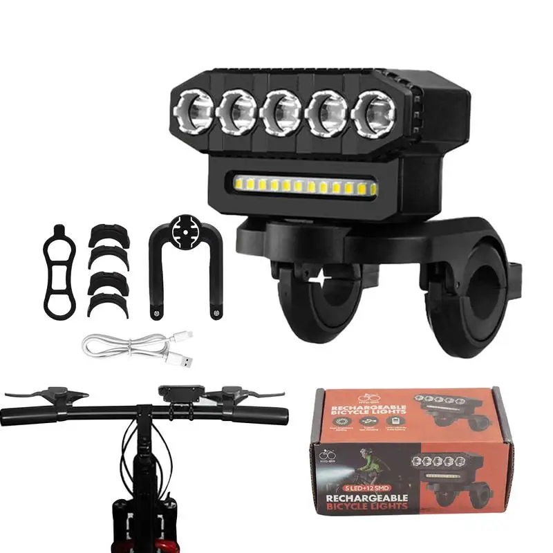 

Powerful Cycle Front Headlight LED Rechargeable Cycle Headlight Front Light 6 Light Modes Cycling Flashlight Waterproof Cycle