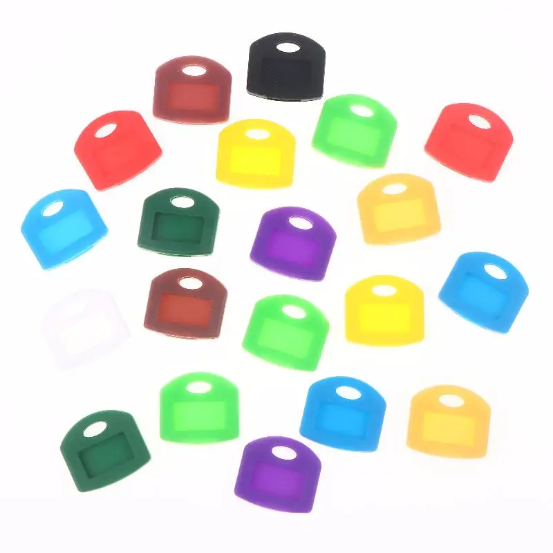 6-50PCS Random Colorful Silicone Key Covers For Easy ID - Flexible & Durable Identifier Tags Organize Keys