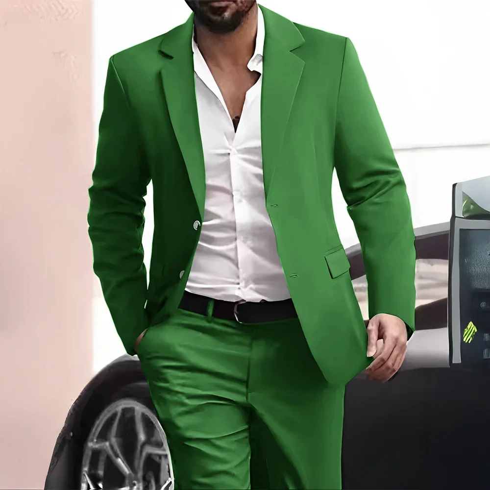 

Casual Business Solid Color Western-style Clothes Suit For Men Trendy In Spring 2025 Required Korean Style