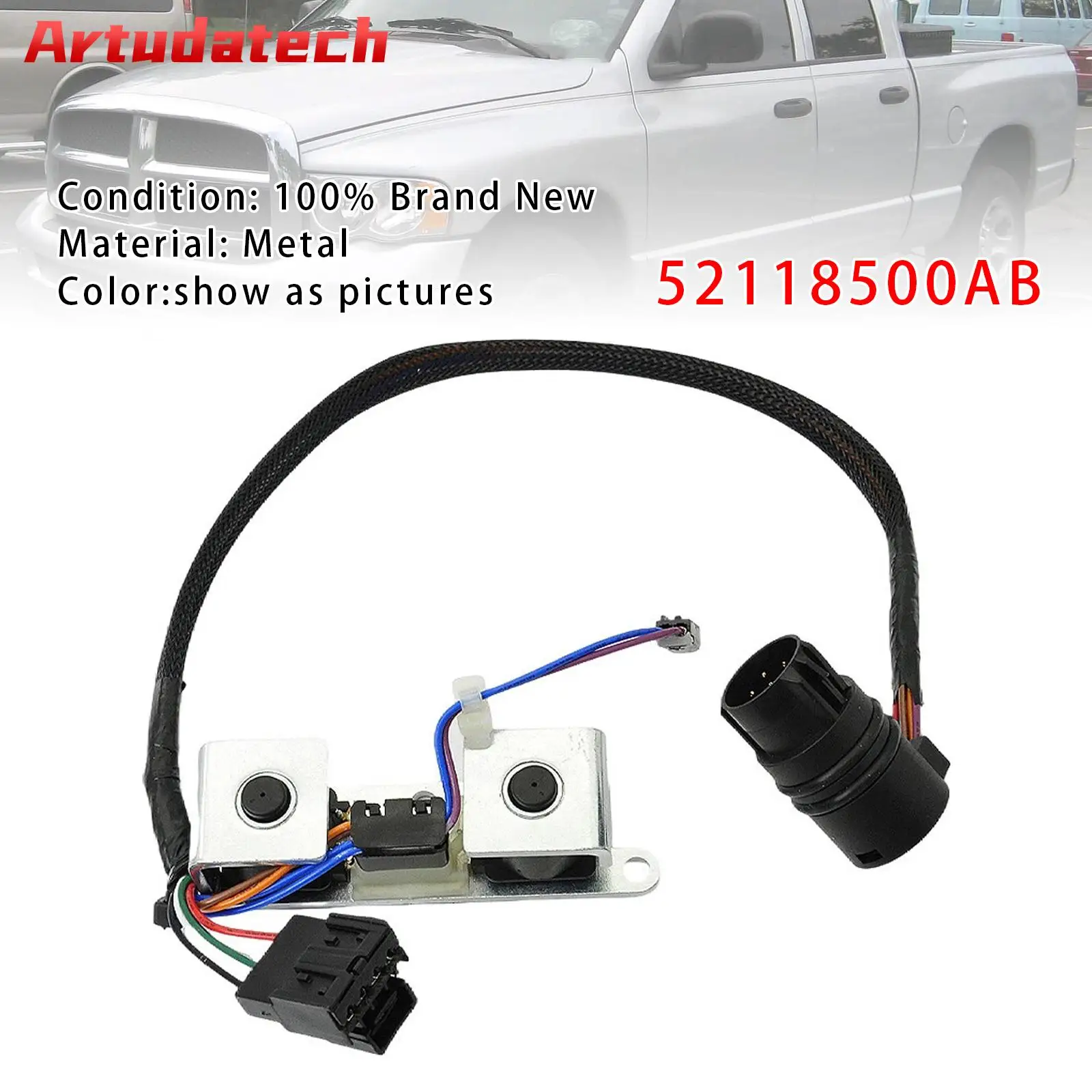 

Artudatch 42RE 46RE 47RE 48RE A500 A518 TCC Соленоид Overdrive с жгутом проводов для автомобильных аксессуаров Dodge