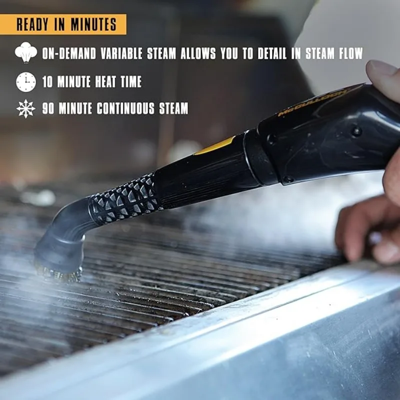 McCulloch MC1375 Canister Steam Cleaner with 20 Accessories, Extra-Long Power Cord, Chemical-Free Cleaning for Most Floors