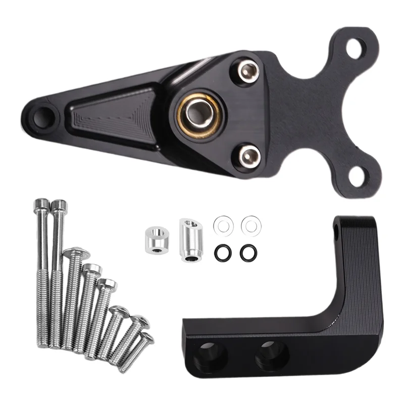 พวงมาลัยStabilizerชุดสําหรับHonda CBR650R CBR 650R 2019-2024 รถจักรยานยนต์Damperชุดติดตั้งสีดํา