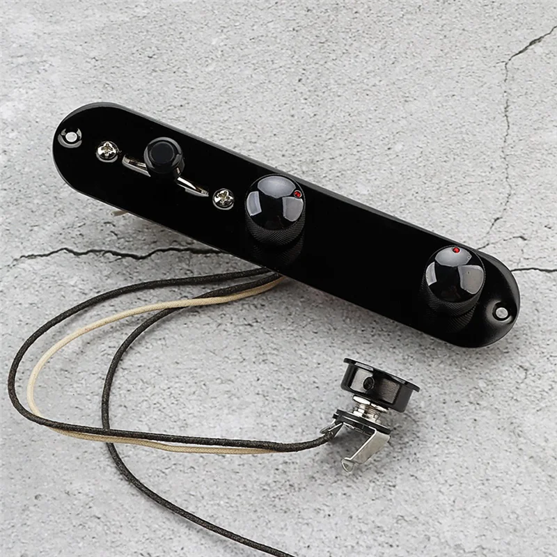 

A99I-Fully Loaded Guitar Control Plate Prewired 3-Way Switch 250K Large Potentiometers Knurled Volume Tone Controls Knobs