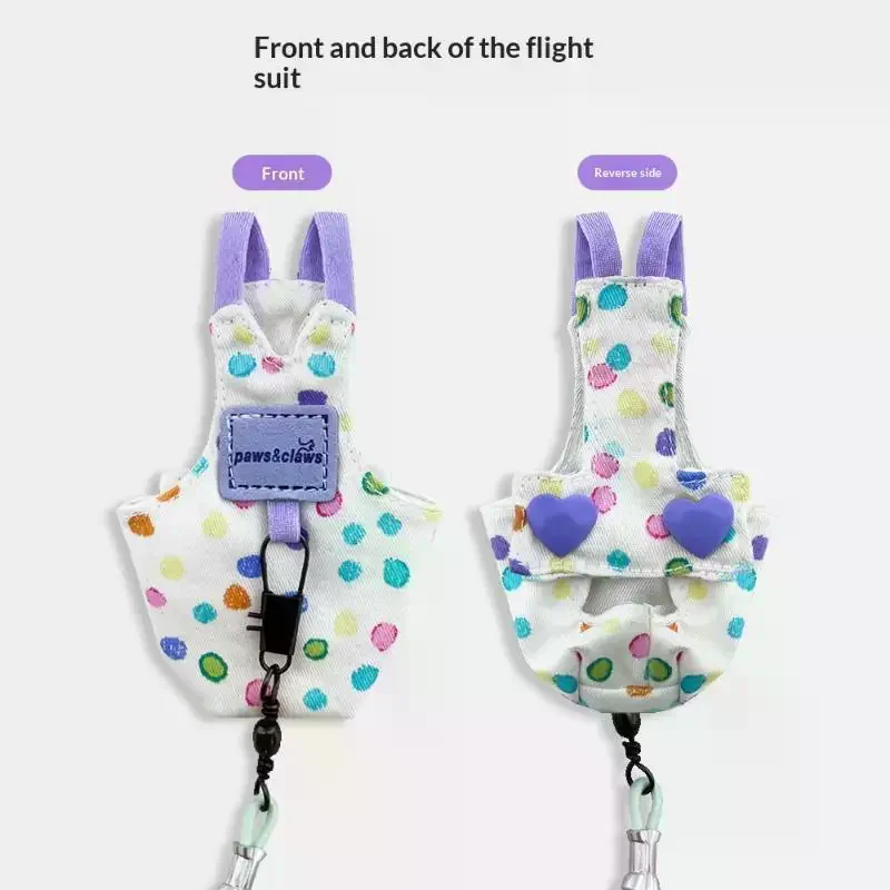 Parrot Harness And Leash Set With Soft Vest Sturdy Anti Escape For Small Parrots Outdoor Walking