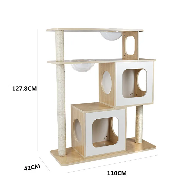 

Cat tree nest, shelf, villa retro multi-layer, climbing column, jumping platform, cat supplies