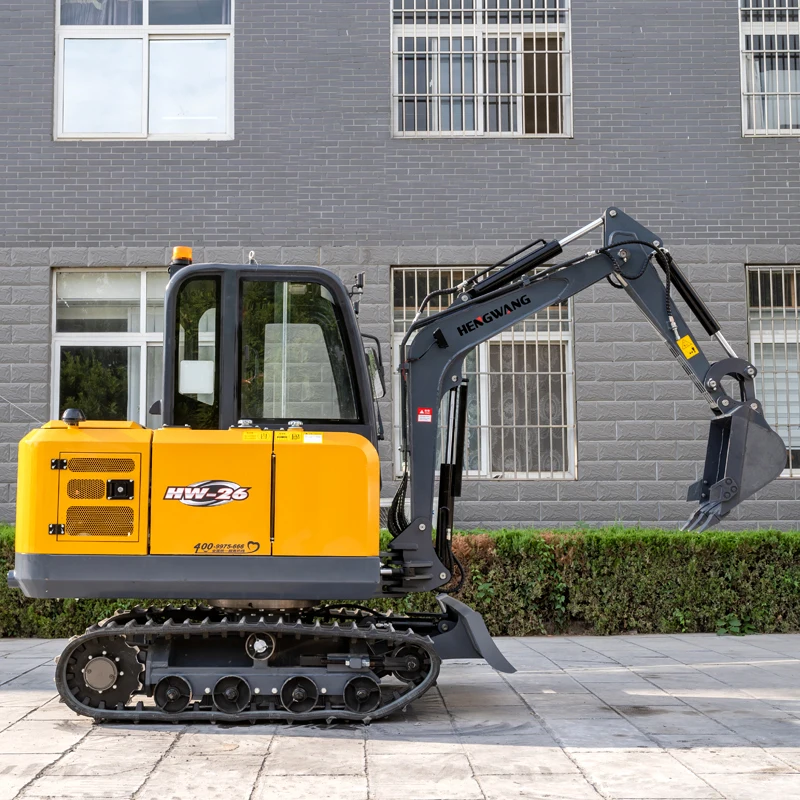 HENGWANG Mini Excavator 2.5 ton With Cab Mini Digger Hydraulic Crawler Diesel Excavator Construction Equipment China Customized