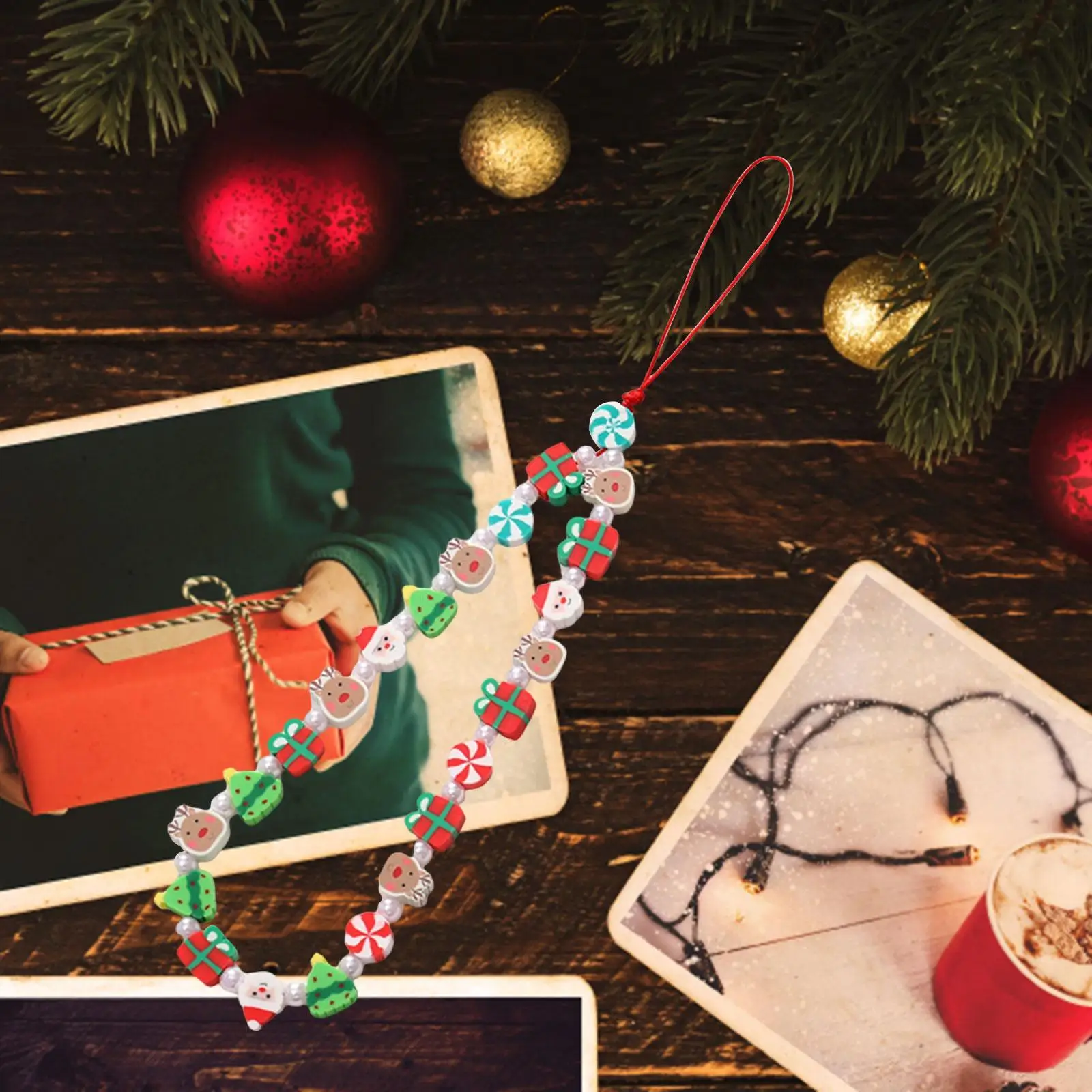 Phone Lanyard Christmas Ornament Phone Accessories for Phone Walking Women