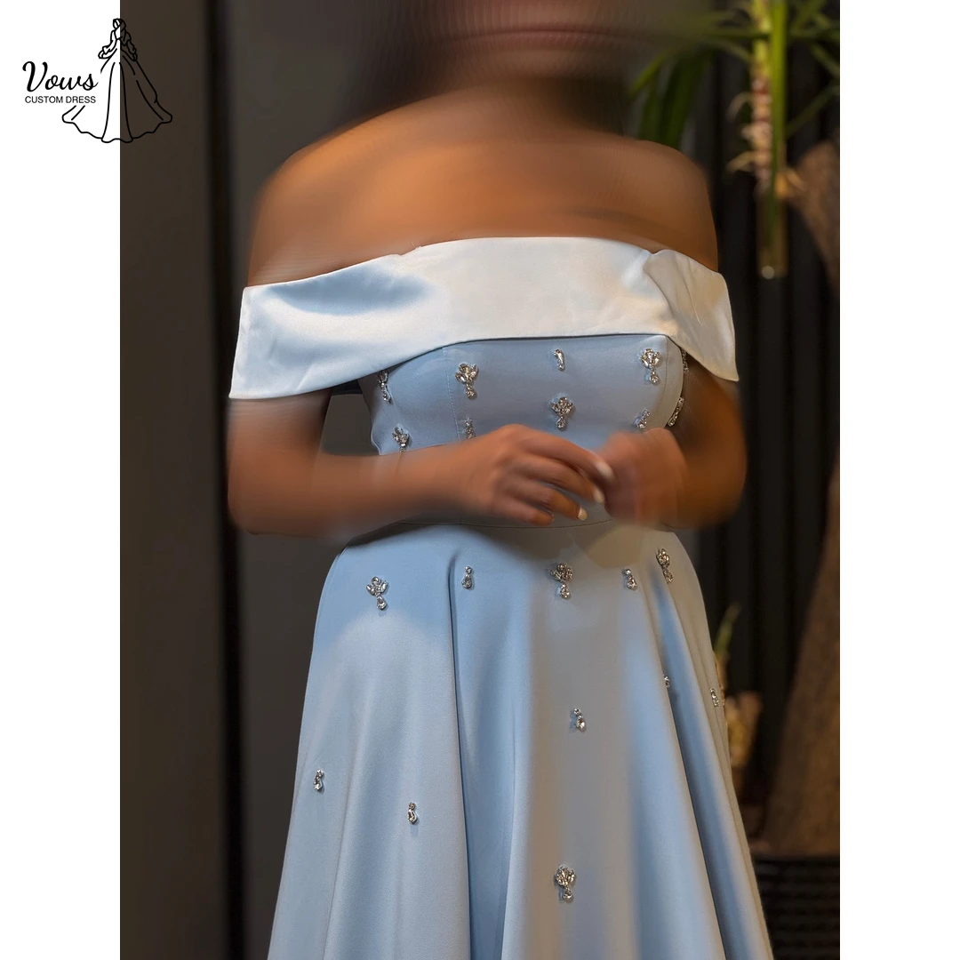 Vows One Shoulder Luxury Elegant Party Dresses 2026 Line A Ball Gown Customized Women's Evening Dress Beads Shine Formal Gowns