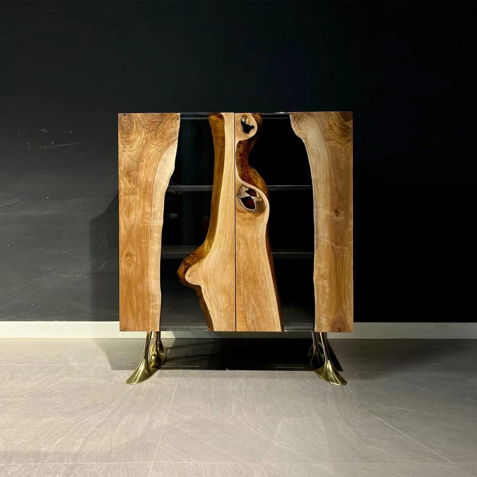 Furniture Dining Room Solid Wood Sideboard Creative Sideboard Epoxy Resin Sideboard