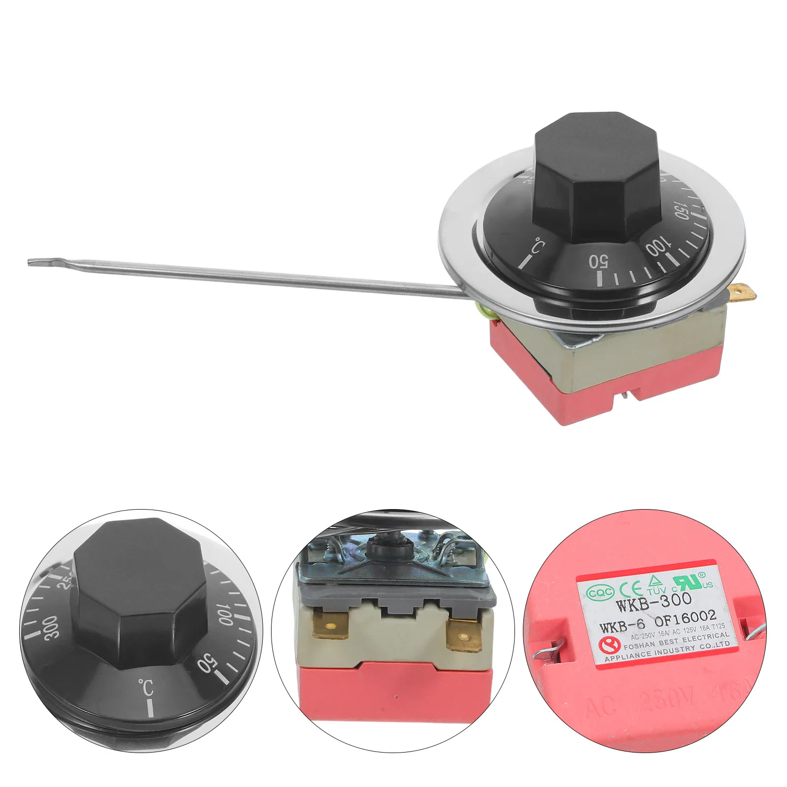 2 Pcs Fryer Temperature Control Switch Cooker Thermostat Controller Commercial Deep Replacement Parts Capillary Tube Analog - view 5