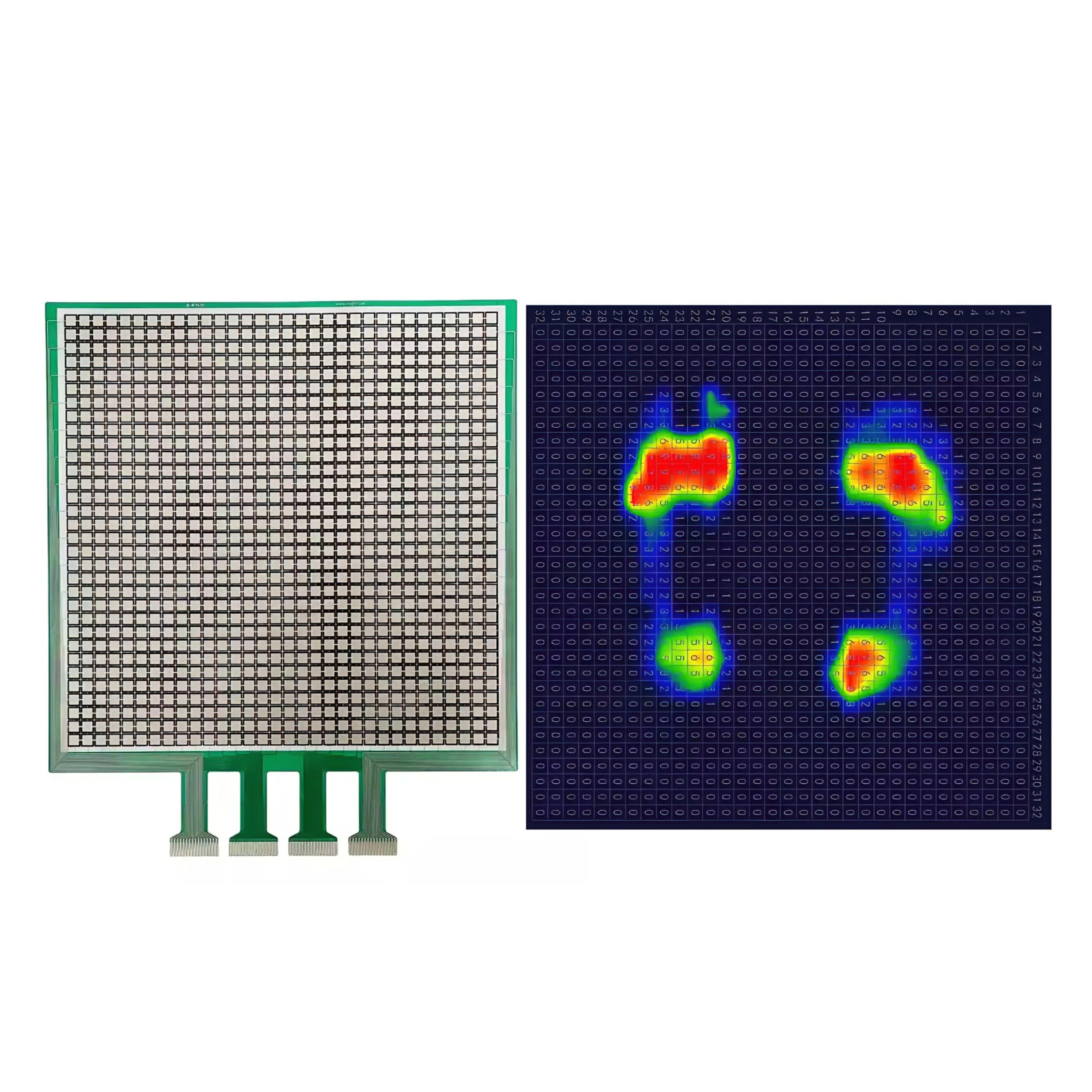 32*32 Piezoelectric Flexible FSR Film Force Sensor Set Includes Software & Hardware Full Distributed Pressure Sensor System