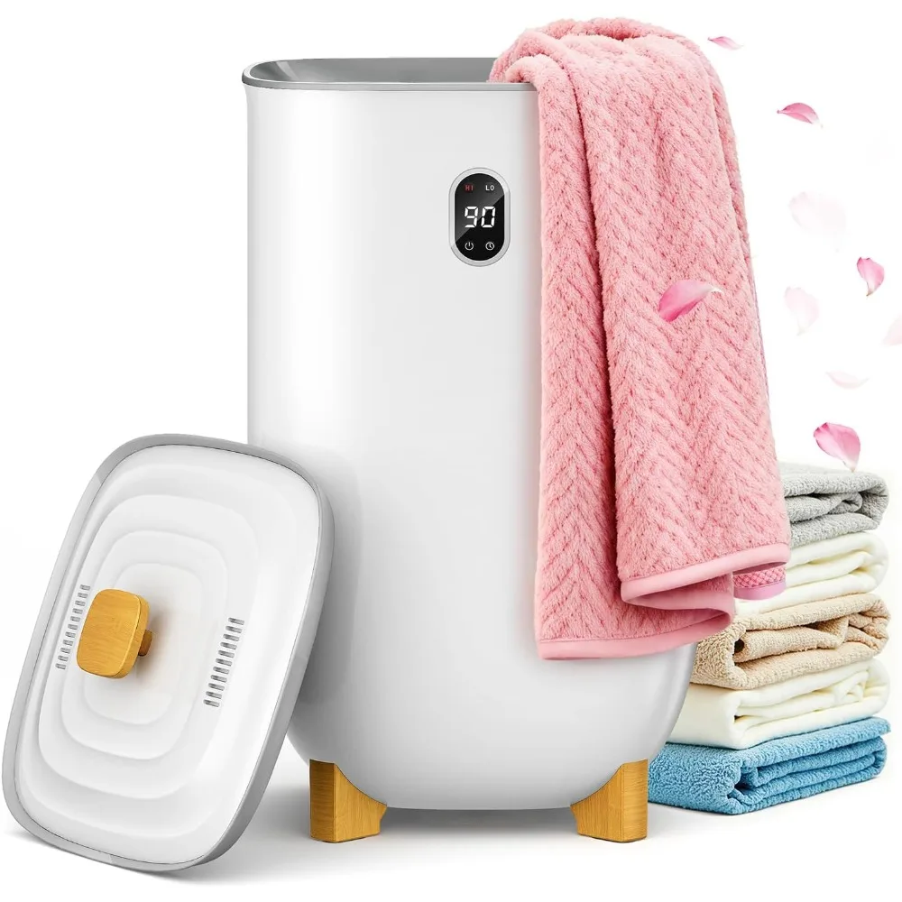 

Towel Warmer 40L Bathroom Heated Rack 2 Heat Settings Fast Warming for Towels Robes Blankets