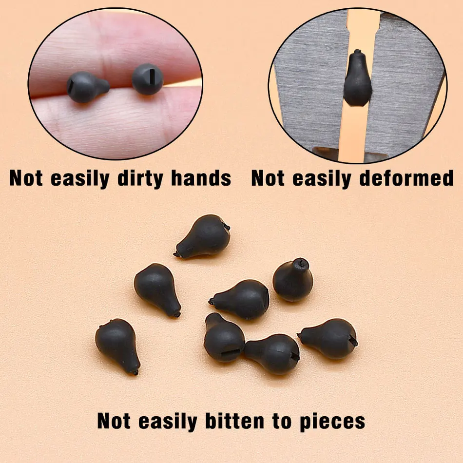 Topranc 10Pcs/15Pcs Wolfram Chod Perlen Linie Sinker Terminal Tackle Für Karpfen Rig Angeln Zubehör Boden angeln – Detail 2