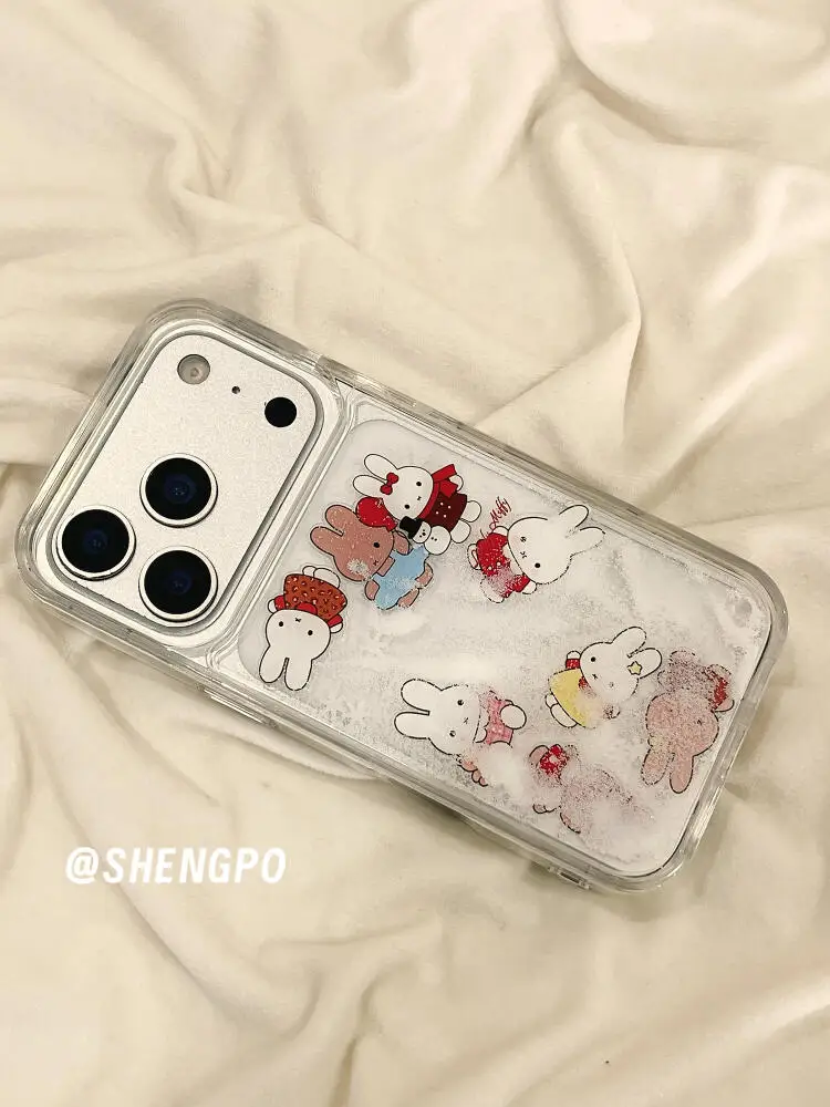 เคสโทรศัพท์มิฟฟี่ เหมาะสำหรับ iPhone14/15/16/17 Pro Max เคสซิลิโคนลายการ์ตูนใหม่ ป้องกันการตก โปร่งใส