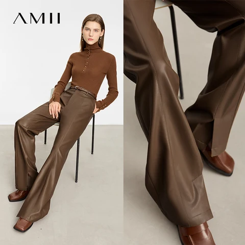 Женские брюки AMII из искусственной кожи - стиль и комфорт — изображение продукта