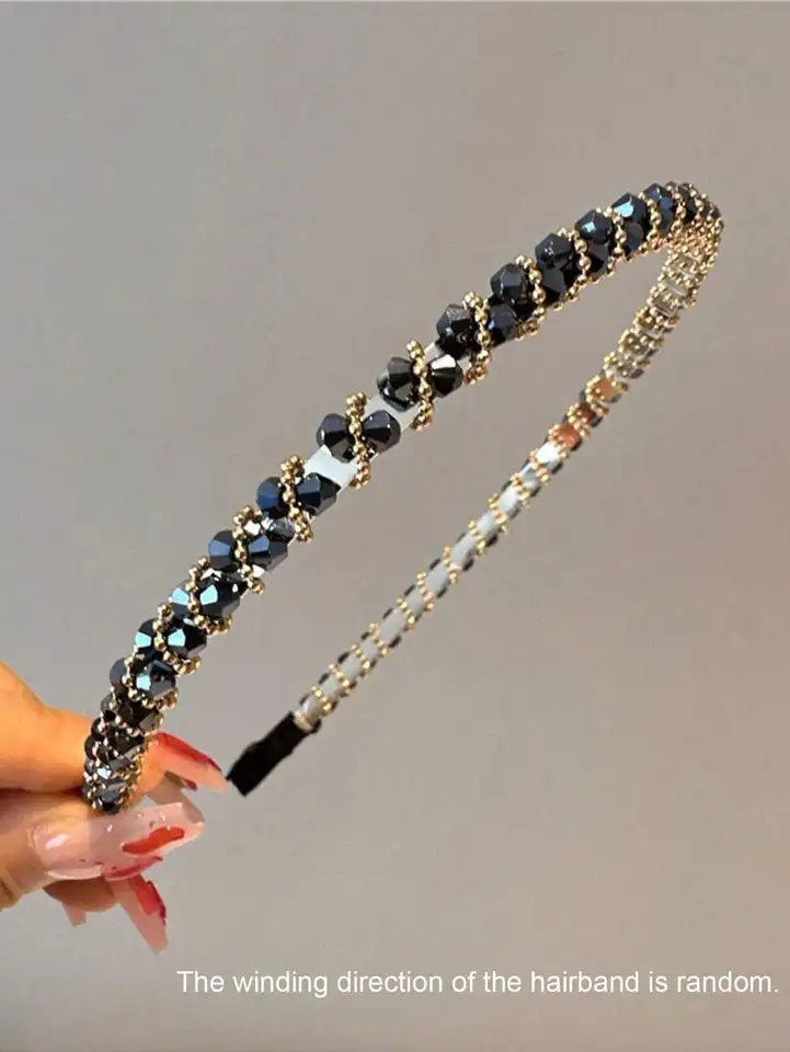 5 Piece Rhinestone Crystal Headbands for Women