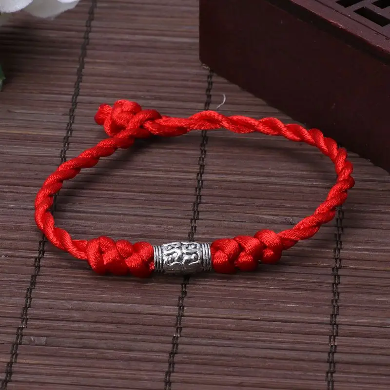 Pulsera cuerda roja estilo étnico, pulsera oro y plata tibetana tejida a mano, regalos